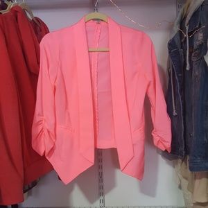 Hot pink blazer size small - forever 21